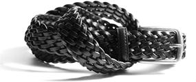 img 3 attached to 👔 ECHAIN Braided Woven Genuine Leather Men's Belts: Stylish and Versatile Accessories