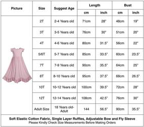 img 2 attached to 👗 Girls' Cotton Ruffles Halter Sleeve Dresses