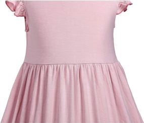 img 1 attached to 👗 Girls' Cotton Ruffles Halter Sleeve Dresses