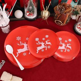 img 2 attached to 🎄 SUT Christmas Plastic Disposable Cutlery: Festive and Convenient Holiday Utensils!