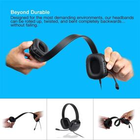 img 1 attached to 🎧 Cyber Acoustics AC-6012 Stereo USB Headset: Volume & Mic Controls, Noise Cancelling, Flexible Boom for PC & Mac - Ideal for Classroom, Home, and Office Use