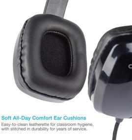 img 3 attached to 🎧 Cyber Acoustics AC-6012 Stereo USB Headset: Volume & Mic Controls, Noise Cancelling, Flexible Boom for PC & Mac - Ideal for Classroom, Home, and Office Use