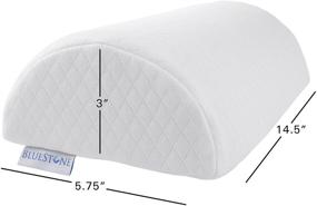img 1 attached to 🌙 Orthopedic Memory Foam Back Pillow: Half Moon Lumbar Bolster Cushion for Back Pain Relief, Leg and Knee Support, with Removable Cover - By Bluestone