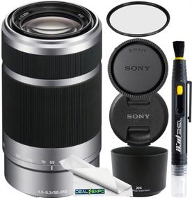 img 2 attached to 📸 Sony E 55-210mm (SEL55210) F4.5-6.3 OSS Lens for Sony E-Mount Cameras (Silver) + UV Filter, Cleaning Pen & CS Microfiber Cleaning Cloth