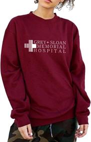 img 2 attached to 🏥 JYHOPE Grey Sloan Memorial Hospital Girls' Cute Sweatshirt with Long Sleeves – Pullover Tops for Teens