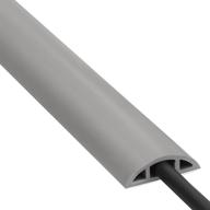 🔌 4ft grey floor cable cover: prevent trips & protect wires with floor cord cover - 0.39" (w) x 0.24" (h) logo