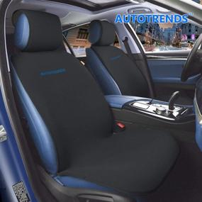 img 4 attached to 🪑 Чехол для автомобильного сиденья Autotrends Four Season, легко устанавливаемый чехол для автомобильного сиденья - черный (SJ219A042-1)