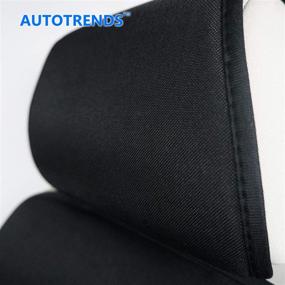 img 1 attached to 🪑 Чехол для автомобильного сиденья Autotrends Four Season, легко устанавливаемый чехол для автомобильного сиденья - черный (SJ219A042-1)