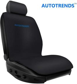 img 3 attached to 🪑 Чехол для автомобильного сиденья Autotrends Four Season, легко устанавливаемый чехол для автомобильного сиденья - черный (SJ219A042-1)