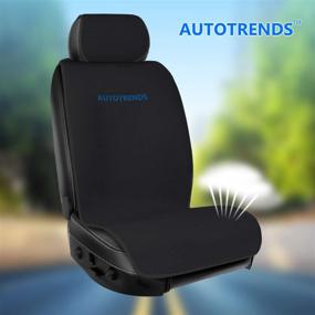 img 2 attached to 🪑 Чехол для автомобильного сиденья Autotrends Four Season, легко устанавливаемый чехол для автомобильного сиденья - черный (SJ219A042-1)