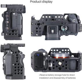 img 1 attached to 📸 Arca-Style Quick Release Plate + Top Handle Grip Camera Cage Kit for Sony A7III/A7RIII/M3 - Enhance your Sony a7III Series Photography Experience