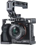 📸 arca-style quick release plate + top handle grip camera cage kit for sony a7iii/a7riii/m3 - enhance your sony a7iii series photography experience logo