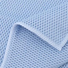 img 1 attached to 🧽 Polyte Premium Microfiber Kitchen Dish Wash and Scrub Mesh Cloth - 6 Pack (Light Blue, Gray, Teal) - 12x12 inches