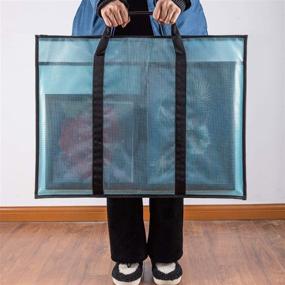 img 2 attached to Waterproof Art Mesh Vinyl Storage Bag with Handle and Zipper - Ideal for Large Posters, Poster Board, Paintings, Teaching Materials, and Artworks for Efficient Organization