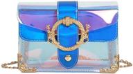 🍬 transparent candy color beach handbag jelly bag for women - mini chain shoulder bag, crossbody messenger bag, purse for girls... logo