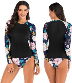 img 3 attached to LafyKoly Protection Swimsuit Tankini Bathing Women's Clothing in Swimsuits & Cover Ups