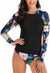 img 4 attached to LafyKoly Protection Swimsuit Tankini Bathing Women's Clothing in Swimsuits & Cover Ups