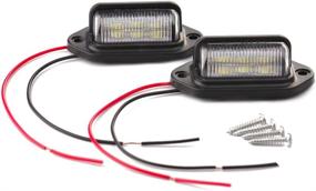 img 4 attached to 🚙 CZC AUTO 12V LED наружное светило для номерного знака - яркий белый, 2 шт. для автомобиля, грузовика, дома на колесах и трейлера