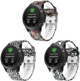 img 4 attached to 🌈 Мягкий силиконовый спортивный ремешок 22 мм быстрой установки для Garmin Fenix 5 - Совместим с Fenix 5 Plus, Fenix 6, Fenix 6 Pro, Instinct, Forerunner 935, 945, Approach S60 Watch