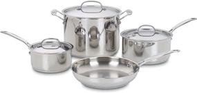img 4 attached to 🍳 Cuisinart Chef's Classic Stainless 7-Piece Cookware Set, Silver - 77-7