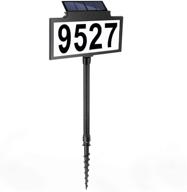 🌞 waterproof led solar address sign house number plaque - illuminated outdoor lighted sign for home yard street by leidrail logo