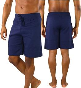 img 1 attached to ToBeInStyle Men's Drawstring Solid Fleece Shorts for Sleep & Lounge - Comfortable Men's Loungewear