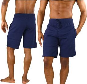 img 3 attached to ToBeInStyle Men's Drawstring Solid Fleece Shorts for Sleep & Lounge - Comfortable Men's Loungewear