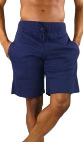 img 4 attached to ToBeInStyle Men's Drawstring Solid Fleece Shorts for Sleep & Lounge - Comfortable Men's Loungewear