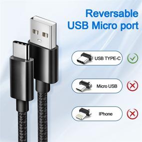 img 1 attached to 🔌 UDATON 10FT 2шт USB C кабель для Samsung Galaxy S21 A10E A11 A50 A51 A52 A70 A72 S20 Ultra S21 Plus 20 21 Note 10 S10 LG Stylo 4/5/6 K51 V30/G6, черный - Длинный андроид зарядный кабель