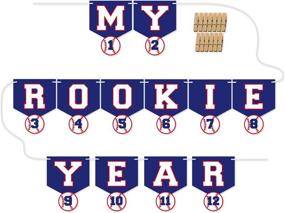 img 1 attached to 🎉 Baseball 1st Birthday Monthly Photo Banner: Ideal Decoration for a Sports-Themed First Year Celebration