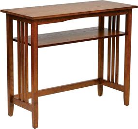 img 1 attached to 🪵 OSP Designs SRA07-AH Sierra Solid Wood Foyer Table - Elegant 36” Brown/Ash Finish