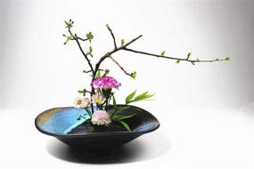 img 2 attached to 🌸 Japanese Ikebana Kenzan Flower Frog for Floral Arrangements - JapanBargain 2297 Brass Pin Needle Holder, 2-7/8 inch Diameter
