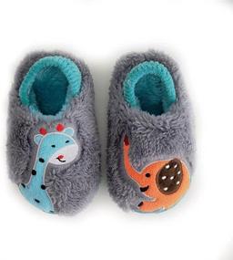 img 2 attached to Mikitutu Toddler Animal Slippers Winter Boys' Shoes - Slippers