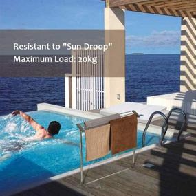 img 3 attached to 🏊 OCEANPAX Outdoor Poolside Towel Rack - 4 Bar Standing Spa Towel Rack for Drying and Organization at Pool Areas