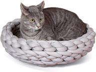 🐱 versatile and cozy: k&amp;h pet products shapeable knitted cat bed - transformable for round, tunnel, or cave comfort logo