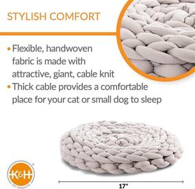 img 2 attached to 🐱 Versatile and Cozy: K&amp;H Pet Products Shapeable Knitted Cat Bed - Transformable for Round, Tunnel, or Cave Comfort