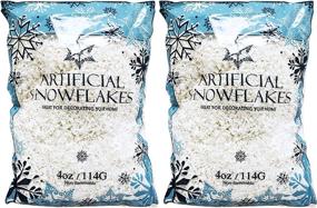 img 4 attached to ❄️ Black Duck Brand Set of 2 Artificial Snow 4 Oz Bags: Festive Faux Snow for Crafts, Christmas, and Decor!