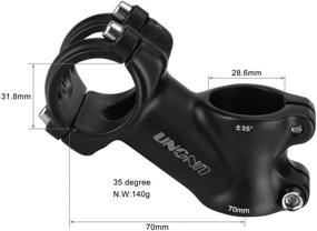 img 3 attached to 🚲 FOMTOR 31.8 Bike Stem: Adjustable 35 Degree Riser for 1.25" Handlebar - Ideal for Mountain Bike, Road Bike, MTB, BMX