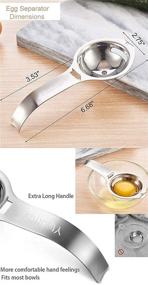 img 1 attached to 🥚 Food Grade Stainless Steel Egg Separator - Yolk and White Filter - Kitchen Gadget for Cooking and Baking - Egg Extractor Tool