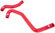 mishimoto mmhose-f2d-01rd silicone radiator hose kit for ford 7.3 powerstroke 2001-2003 - red, high-quality performance upgrade logo