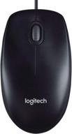 logitech m90 black usb wired mouse logo
