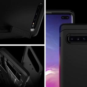 img 1 attached to Spigen Tough Armor Samsung Galaxy S10 Plus Case (2019) - Black: Durability & Style Combined