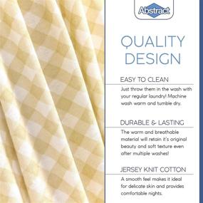 img 1 attached to 🛏️ Abstract Fitted Crib Sheets for Portable Crib – Soft 100% Jersey Cotton – 24” x 38” – Boys and Girls Mini Mattress Cover – Beige Checkered Design