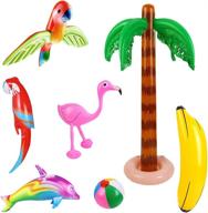 inflatable flamingo banana dolphin backdrop logo