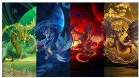 img 4 attached to TianMai Hot New DIY 5D Diamond 🐉 Painting Kit - Dragon Theme, Full Drill, 30x50cm