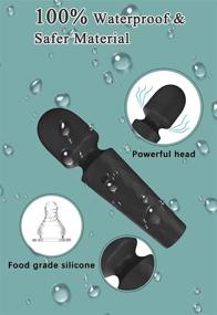 img 3 attached to Silent &amp; Rechargeable Mini Personal Massager for Women - Waterproof Wand Massager with 10 Speeds, Travel Bag Included - Ideal for Tension Relief, Muscle Aches, Back Pain