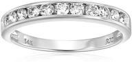 💍 exquisite vir jewels wedding band: 1/2 cttw classic diamond band in 14k white gold with channel set logo