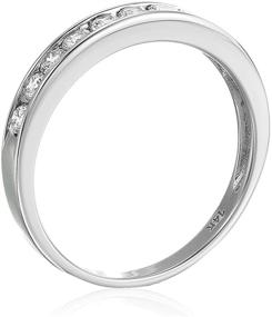 img 1 attached to 💍 Exquisite Vir Jewels Wedding Band: 1/2 cttw Classic Diamond Band in 14K White Gold with Channel Set