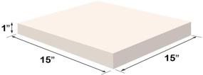 img 2 attached to 🛋️ Dream Solutions USA Upholstery Visco Memory Foam Square Sheet- 3.5 lb High Density 1"x15"x15"- Best Quality for Sofa, Chair Cushions, Squishy Toy, Pillows, Doctor Recommended for Backache & Bed Sores- Shop Now!