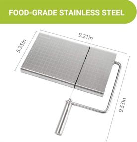 img 2 attached to 🧀 Accurate Size Scale Stainless Steel Cheese Slicer Wire with 5 Replaceable Wires